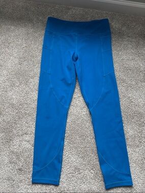 ZYIA Teal Blue Active Leggings with Side Pockets